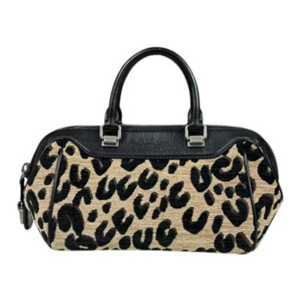 Louis Vuitton Leopard Baby Handbag Leather Bag Beige Cream